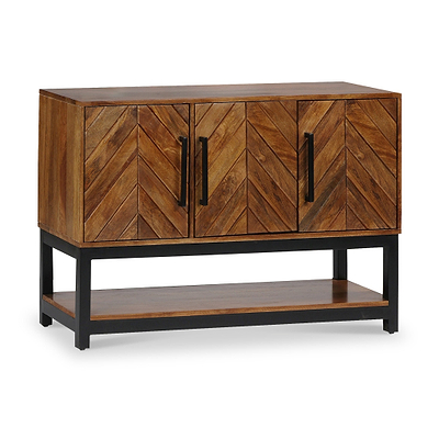 Loric Parquet Mango Wood Console Table