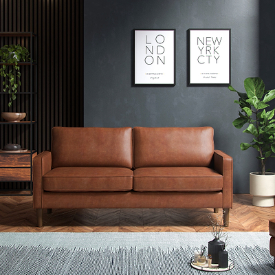 Jefri Faux Leather 3 Seater Sofa