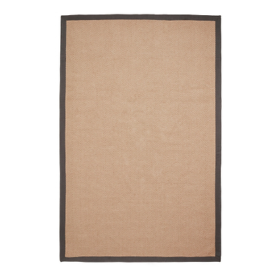 Ford Herringbone Jute Border Rug