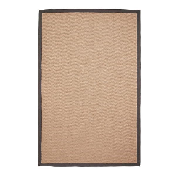 Ford Herringbone Jute Border Rug