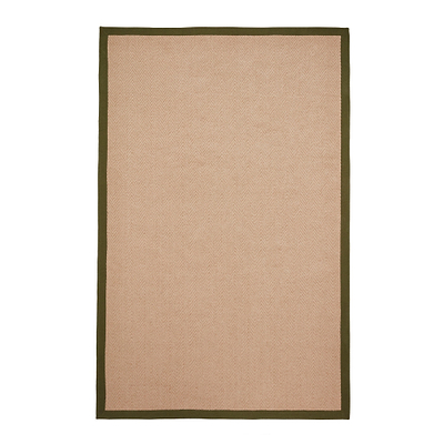 Ford Herringbone Jute Border Rug