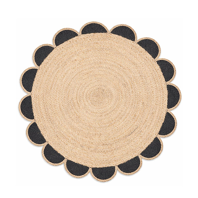 Chesney Jute Scalloped Edge Circle Rug