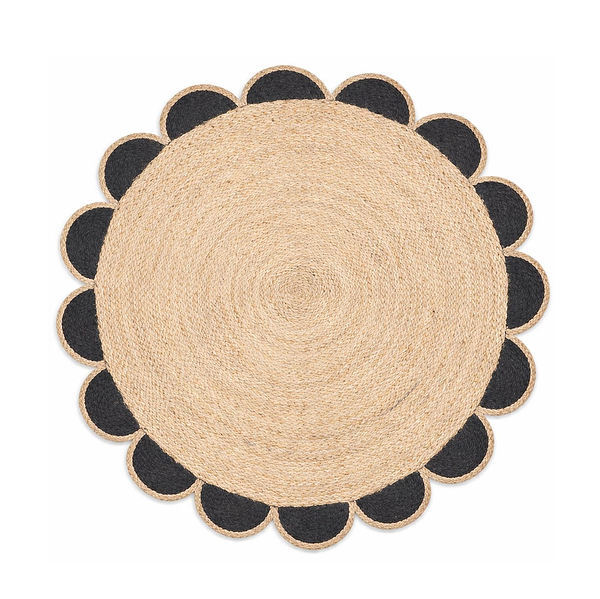 Chesney Jute Scalloped Edge Circle Rug