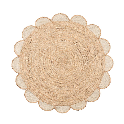 Chesney Jute Scalloped Edge Circle Rug