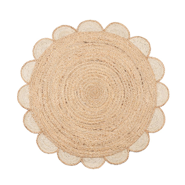 Chesney Jute Scalloped Edge Circle Rug
