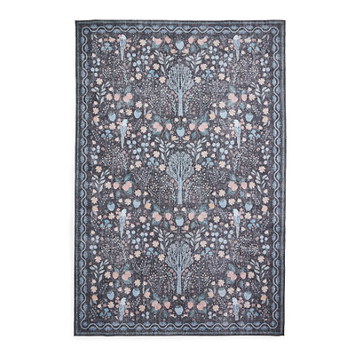 Emmie Washable Classic Floral Print Rug