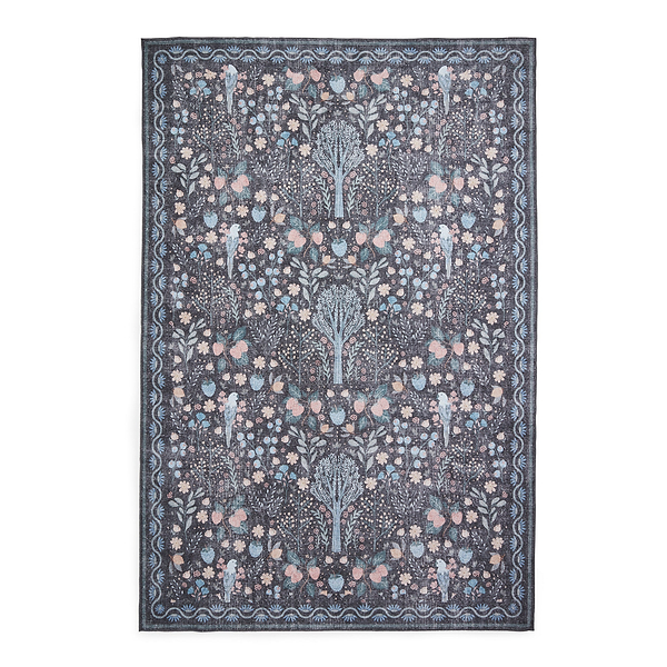 Emmie Washable Classic Floral Print Rug