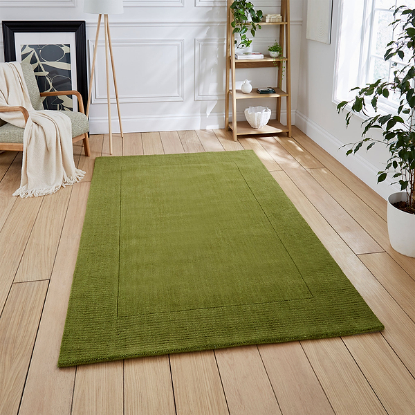 Lauder Plain Wool Border Rug