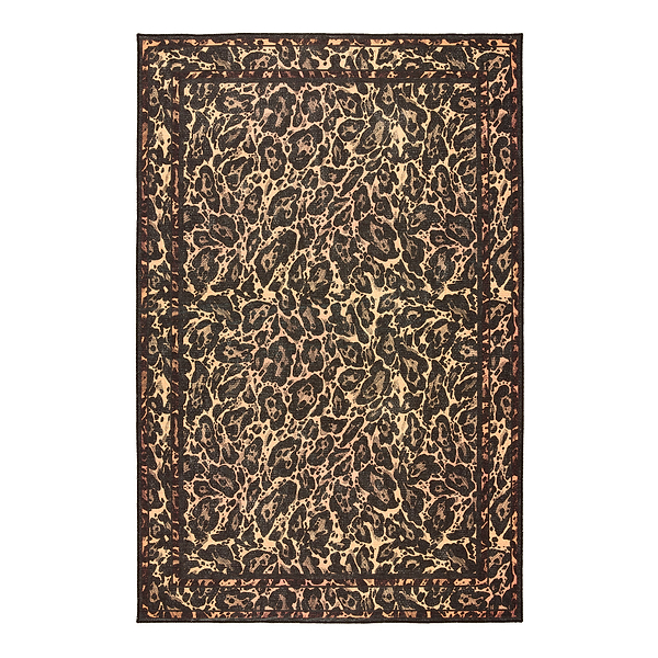 Leopard Washable Flatweave Rug