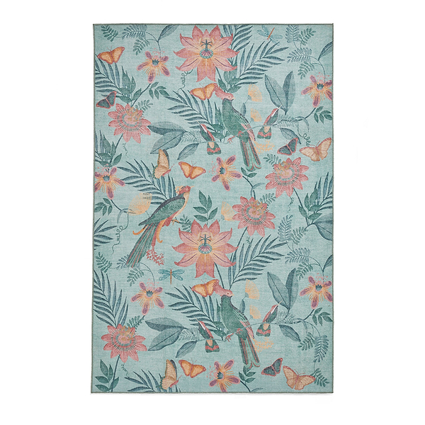Amaya Tropical Birds Washable Rug