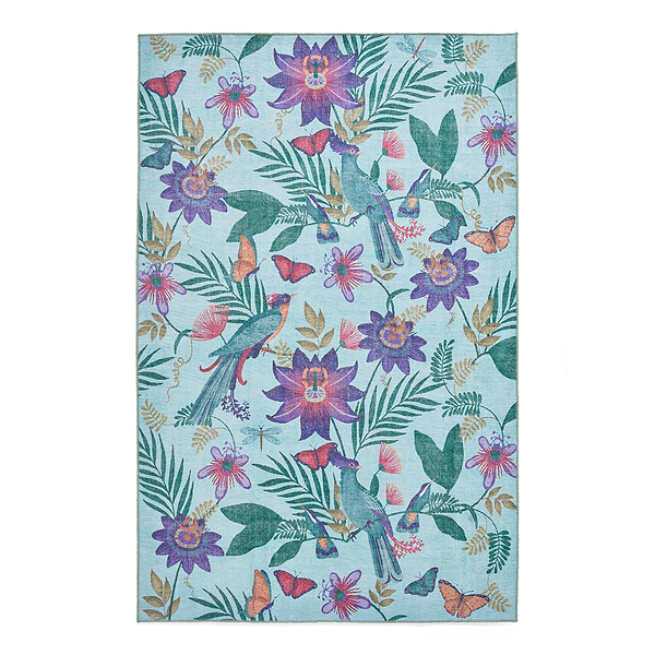 Amaya Tropical Birds Washable Rug