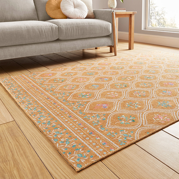 Cameo Floral Washable Rug