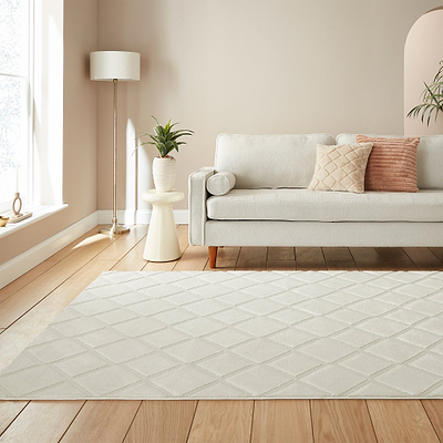 Cosy Diamond Washable Rug