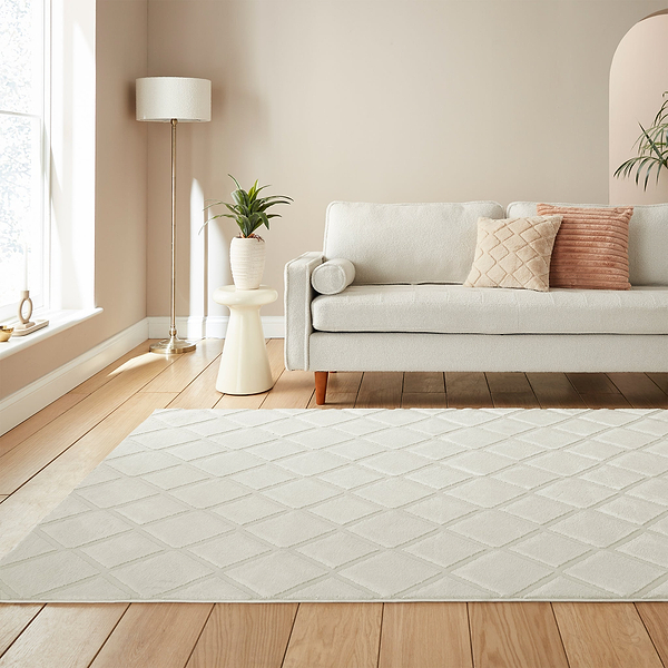 Cosy Diamond Washable Rug