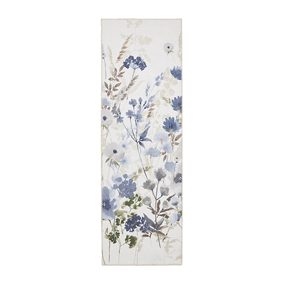Country Floral Washable Rug