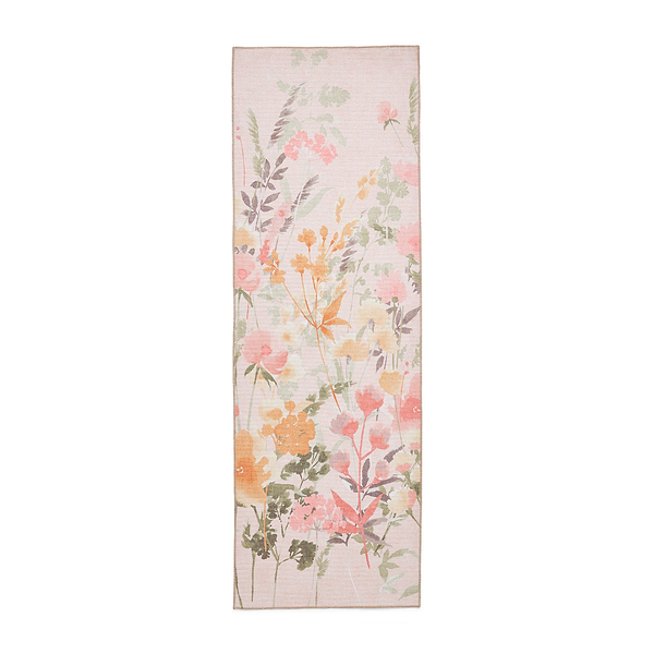 Country Floral Washable Rug