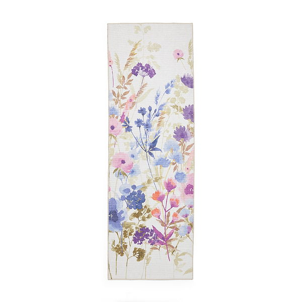 Country Floral Washable Rug