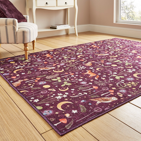 Twilight Animals Washable Rug