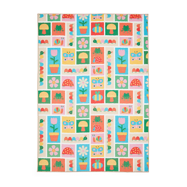 Kids Curious Caterpillar Washable Rug