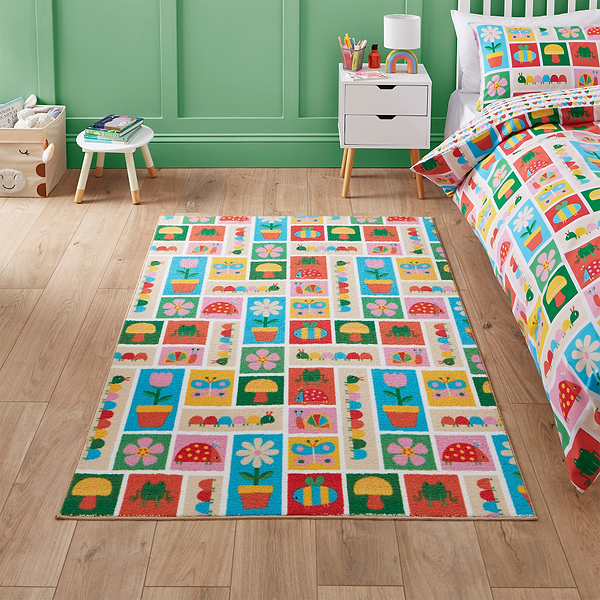 Kids Curious Caterpillar Washable Rug
