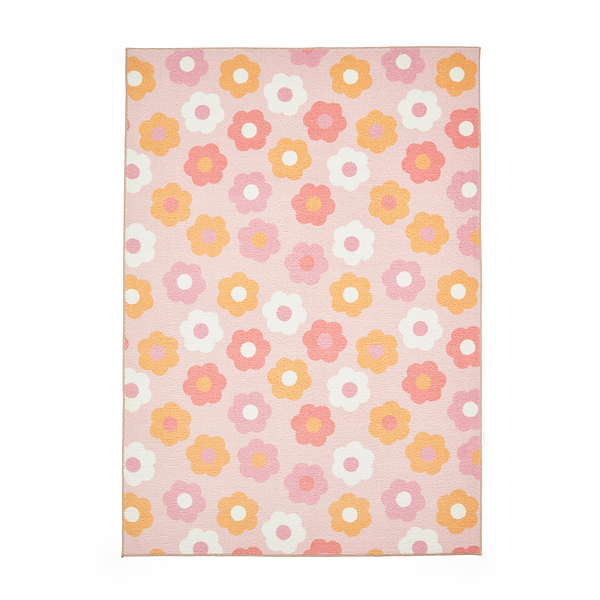 Kids Daisy Retro Washable Rug