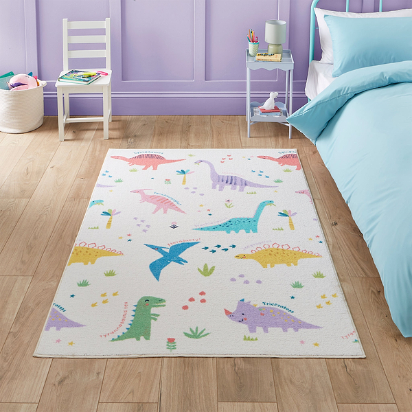 Kids Dinosaur Friends Washable Rug