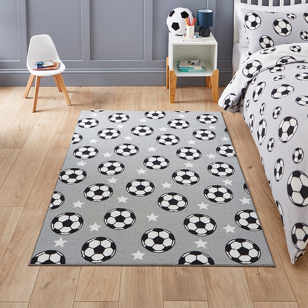 Kids Football Stars Washable Rug