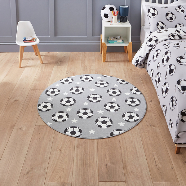 Kids Football Stars Washable Rug