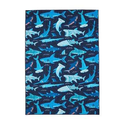 Kids Jawsome Sharks Washable Rug