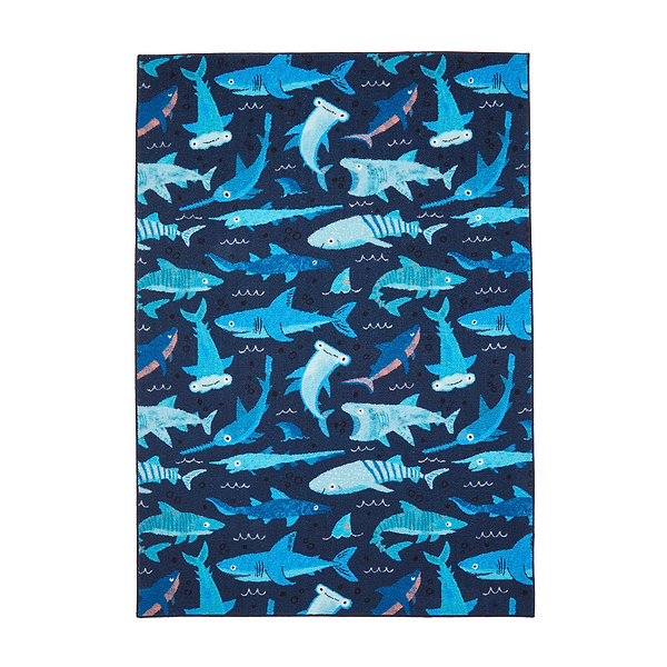 Kids Jawsome Sharks Washable Rug