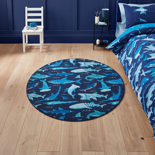 Kids Jawsome Sharks Washable Rug