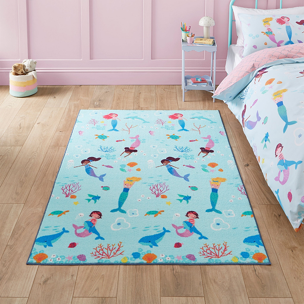 Kids Mermaid Washable Rug