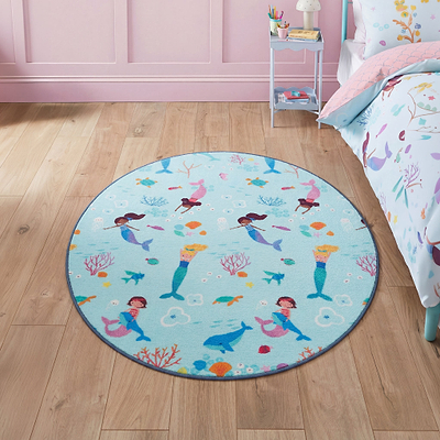 Kids Mermaid Washable Rug