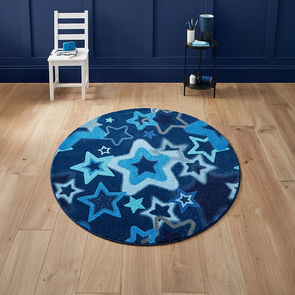 Kids Ombre Stars Washable Rug
