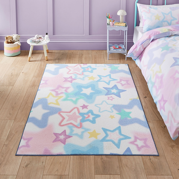 Kids Ombre Stars Washable Rug