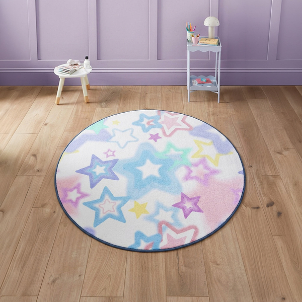 Kids Ombre Stars Washable Rug