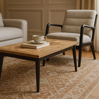 Maeko Parquet Mango Wood Coffee Table