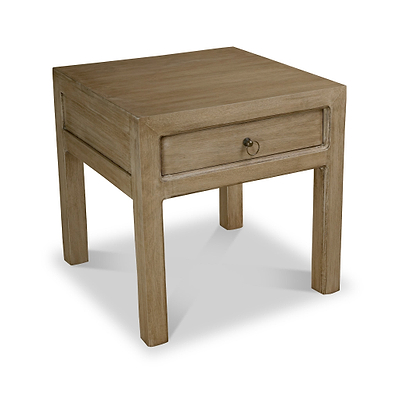 Amal Mango Wood 1 Drawer Lamp Table
