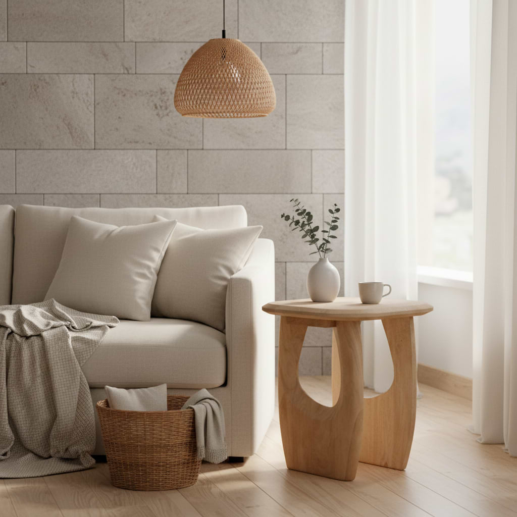 Kanso Mango Wood Lamp Table