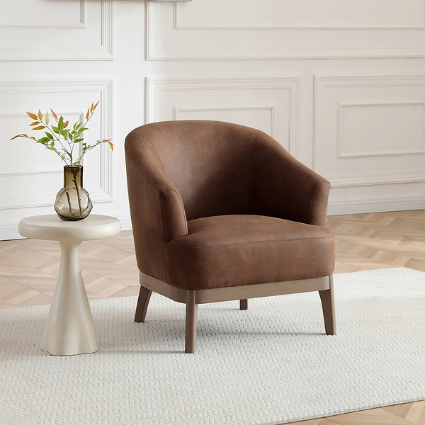 Calloway Faux Leather Accent Chair