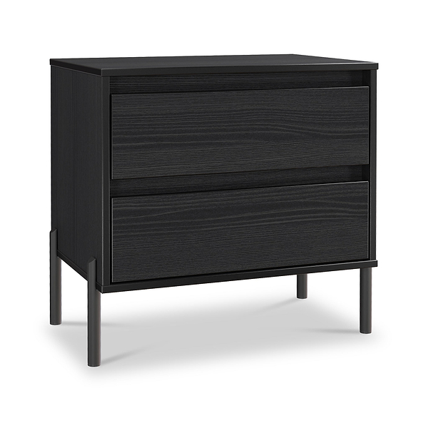 Axton 2 Drawer Wide Bedside Table