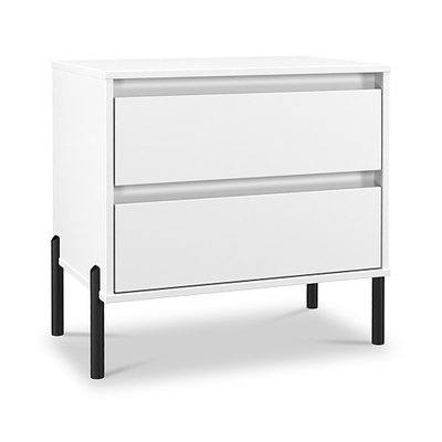 Axton 2 Drawer Wide Bedside Table