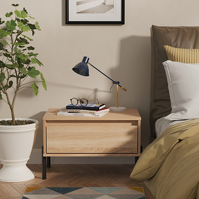 Axton 1 Drawer Wide Bedside Table
