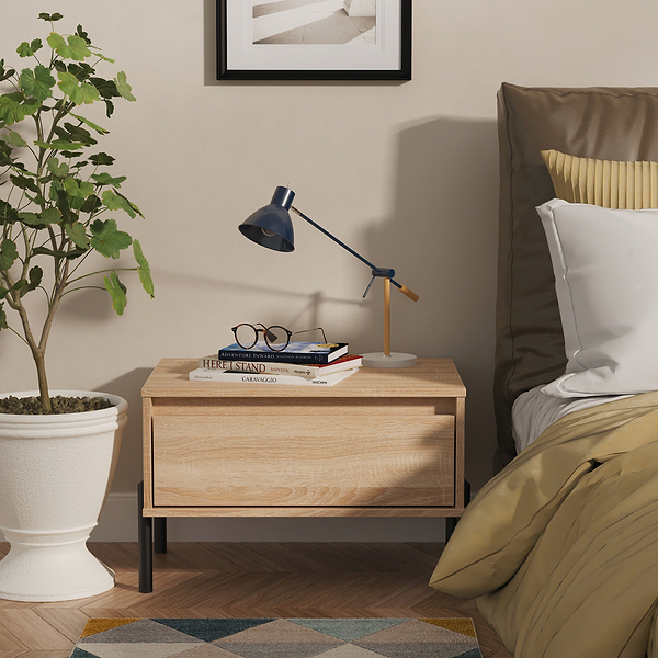 Axton 1 Drawer Wide Bedside Table