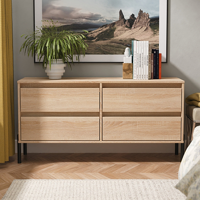 Axton 4 Drawer Low Storage Unit