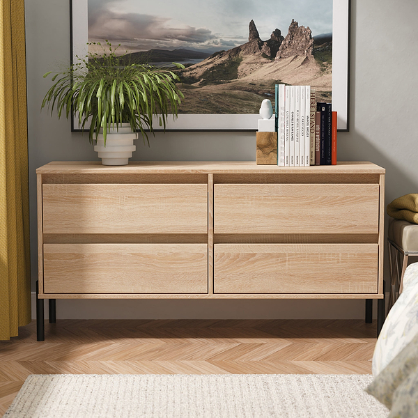 Axton 4 Drawer Low Storage Unit