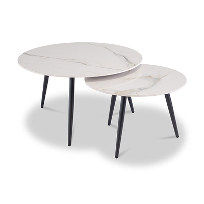 Selma Marble Effect Coffee Table Set
