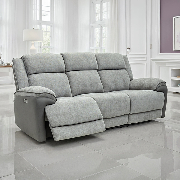 Marcell Power Recliner 3 Seater Sofa With Console