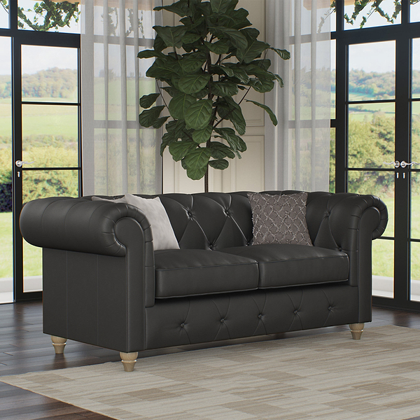 Everett Leather 2 Seater Sofa