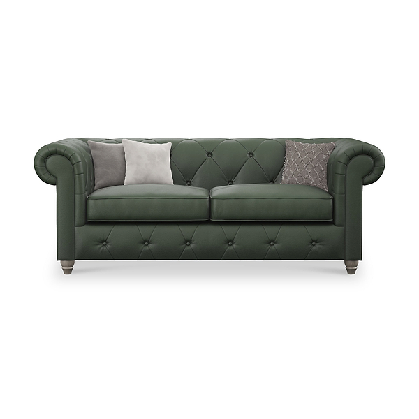 Everett Leather 3 Seater Sofa